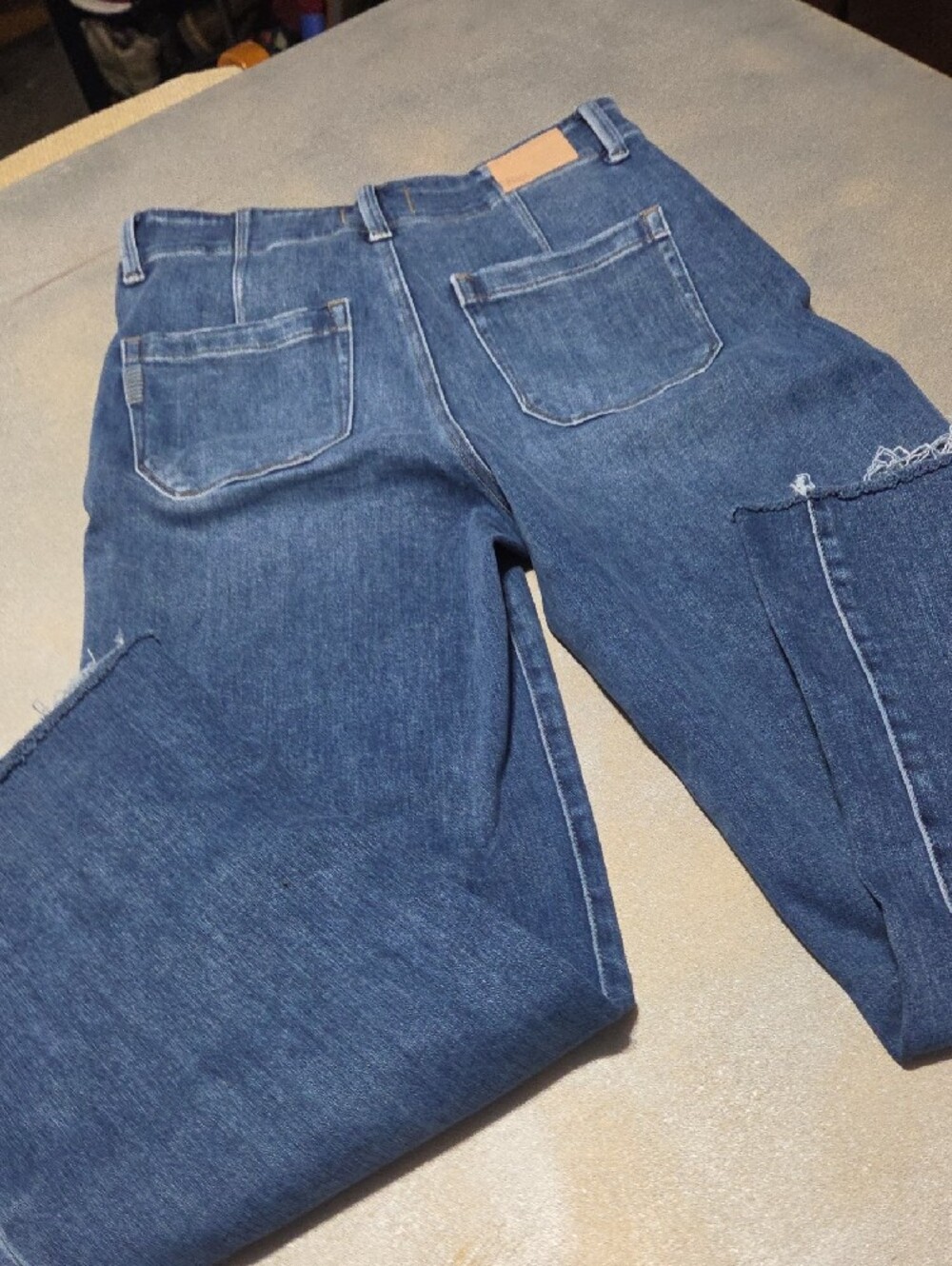 PAIGE ANESSA Wide Leg Jeans in Deep Blue Denim NWOTS!!! ANTHROPOLGIE. - Picture 9 of 11